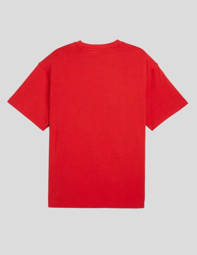 T-shirt PUMA showtime tee per tutto il tempo rosso